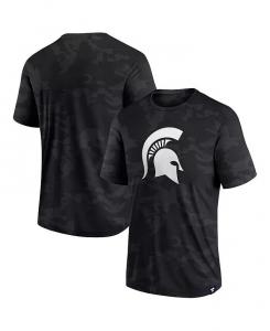 Мужская черная футболка с камуфляжным логотипом Michigan State Spartans Fanatics