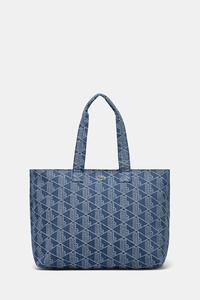 Хлопковая сумка Lacoste, синий