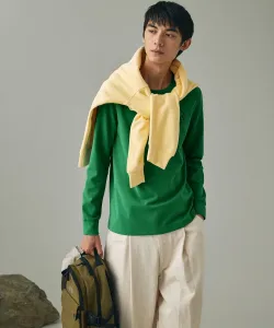 Футболка с длинными рукавами и ребристой текстурой, с защитой от УФ-излучения и логотипом в одной точке.