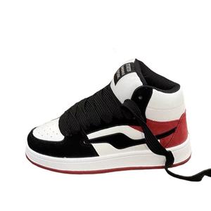 Обувь для скейтбординга женская с высоким верхом LIANGHUO, Black Red