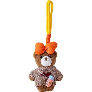 Плюшевый кулон свитер медвежонок 13см высота Velvet Mill, коричневый