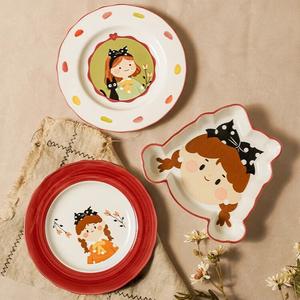 Ceramics Набор винтажных тарелок и мисок для девочки, милые керамические чаши и тарелки, подарок на день рождения лучшей подруги, новоселье, 10-сантиметровая посуда для закусок