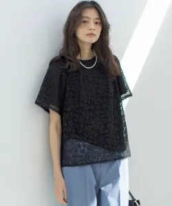 Блузка с цветочным кружевом Suite, цвет Black [005]