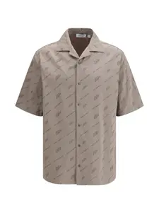 Жаккардовая рубашка в стиле боулинг Off-White, бежевый