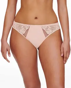 Трусики-стринги Crush Line из цветочного кружева и тюля Chantelle, цвет Nude