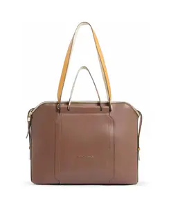 Женская сумка для ноутбука с отделением для планшета, амортизирующая подкладка. Piquadro, коричневый