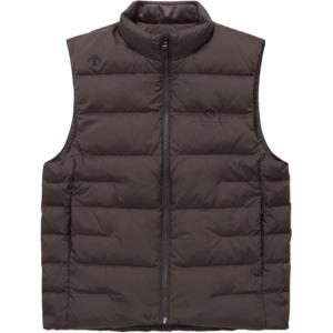 Двухслойный легкий жилет с воротником-стойкой из гусиного пуха для мужчин DESCENTE, коричневый