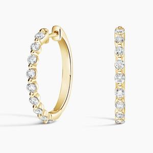 Роскошные серьги-кольца с бриллиантами из Марселя Brilliant Earth