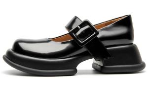 Туфли на платформе женские низкие черные Beau Today