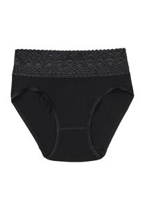 Женские кружевные однотонные трусы миди Sofia Sylvia Speidel., черный