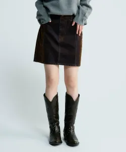 Мини-юбка из бархатистой джинсовой ткани Jeanasis, цвет Other Brown(58)