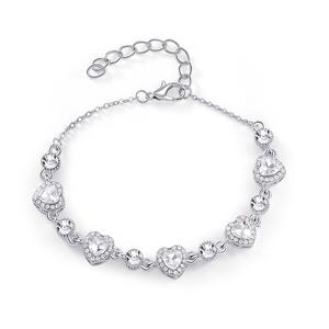 Браслет женский PRP, серебристо-белый