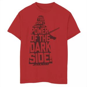 Футболка с рисунком Дарта Вейдера «Сила силуэта» для мальчиков 8–20 лет Star Wars, красный