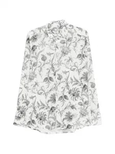 Рубашка с цветочным декором Etro, белый