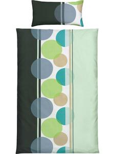 Erwin Müller Односпальное трикотажное постельное белье зелено-антрацитово-нефритового цвета
