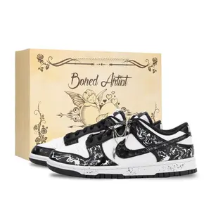 Nike Кроссовки для скейтбординга Dunk Abyss Gaze Abrasion Resistant low top unisex черный белый