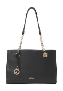 Шопер, эмблема, кулон, однотонный, для женщин L.CREDI, черный