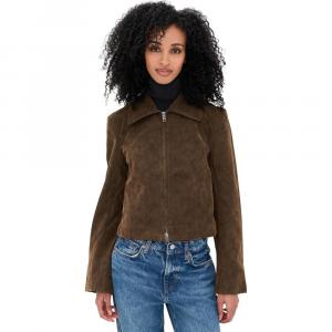 Женская кожаная куртка Free People River из веганской кожи, цвет «Двойной эспрессо»