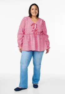 Джинсы mit gestickten blumen bootcut Zizzi, Light Blue Denim