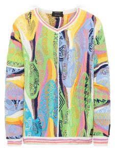 Carlo Colucci Жаккардовый свитер Curtoni белого цвета