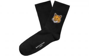 Носки Maison Kitsuné Chillax с вытянутым лисьим принтом Maison Kitsune, черный