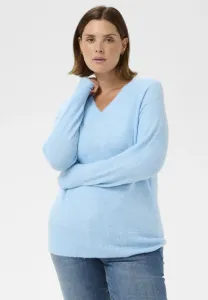 Свитер с v-образным вырезом kcniela Kaffe Curve, Powder Blue Melange