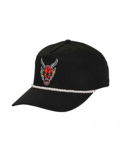Мужская кепка Hellfire Club Demon Head Black Retro Grandpa Snapback Stranger Things, Black