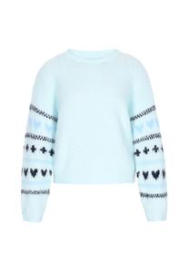 Свитер MYMO Young Fashion, темно-синий/аквамарин/пыльно-синий