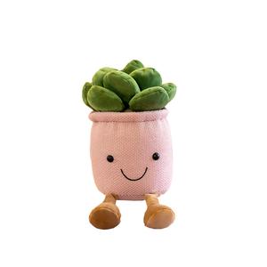 Плюшевая кукла для посадки суккулентов высотой 25 см BEAR FORT, розовый