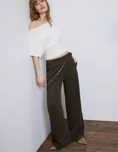 Коричневые брюки-шарф из лиоцелла Stradivarius