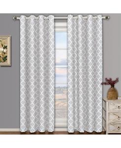 Комплект из двух плотных теплоизолирующих штор Meridian Room Darkening Thermal Insulated Curtain (52"x108"), размер 52"x108" Egyptian Linens, Silver