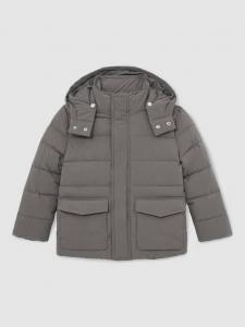 Детская утепленная куртка Mercury с воронкообразным воротником Reiss, Charcoal