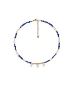 Колье Посейдона RETRO CHIC, Blue & white & gold