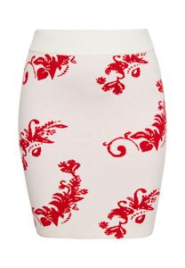 Юбка myMo CO-BRANDED WITH EBEEZA, Wollweiss Rot/Off-White