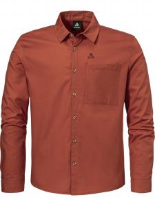 Schöffel Рубашка на пуговицах 'Chanduy' комфортного кроя в оранжево-красном цвете