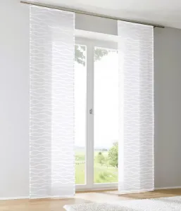 Раздвижная штора / панельная штора Enya белая (1 шт.) Ширина 60 см + Высота 145 см Kutti