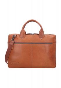 Кожаный портфель Rock Flint с защитой RFID, отделение для ноутбука 41 см PLEVIER, цвет Cognac