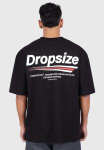 Футболка с принтом HEAVY THREE LINES Dropsize, черный