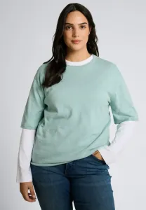 Свободная базовая футболка больших размеров Tom Tailor, Blue Haze Melange