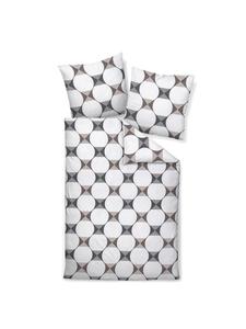 Постельное белье белого, серого, черного цветов Janine, 135 x 200 + 80 x 80 см