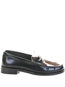 Кожаные лоферы с прорезью для пенни Furla, черный