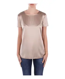 Блузка из смесового шелка песочного цвета Max Mara, бежевый