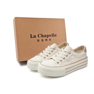 La Chapelle Нескользящие износостойкие низкие парусиновые туфли женские бежевые