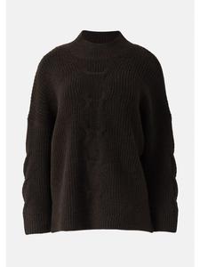 вязаный свитер 8940_темно-коричневый comma