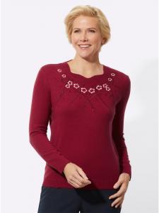 Свитер с длинными рукавами вишневого цвета WITT WEIDEN