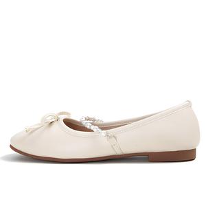 Плоские туфли Мэри Джейн для женщин TAFN, Apricot