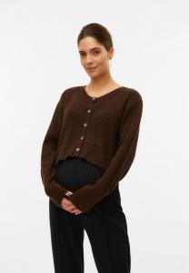 Кардиган MAMALICIOUS NORMAL GESCHNITTEN RUNDHALS , Chocolate Torte/Brown