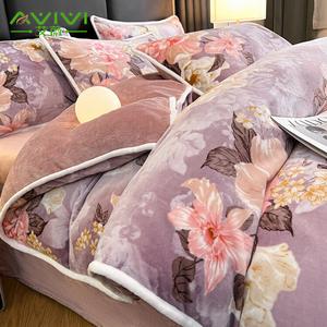 AVIVI Комплект постельного белья 1,5 м, 4 предмета, простыня, пододеяльник 200x230 см