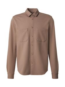 DAN FOX APPAREL Рубашка на пуговицах 'Leonidas' Regular fit в цвете капучино