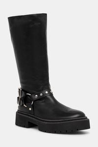 Женские сапоги Steve Madden Gayet кожаные в байкерском стиле, черный